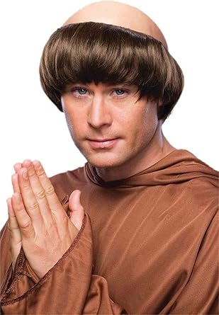 Amazon.com: Monk Wig Costume Accessory Brown : Clothing, Shoes & Jewelry
