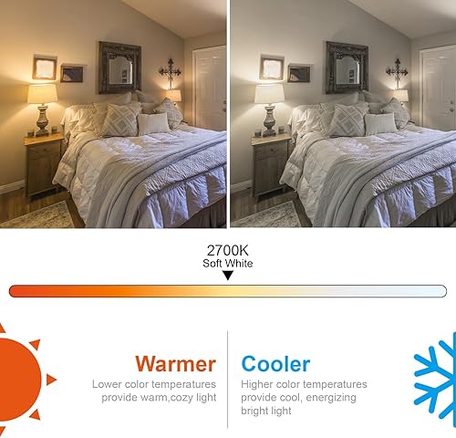 Miniatura 5 de Paquete de 12 bombillas LED Edison regulables de 40 W, base E26, bombillas Edison cálidas de filamento de 2700 K para candelabros, colgantes y