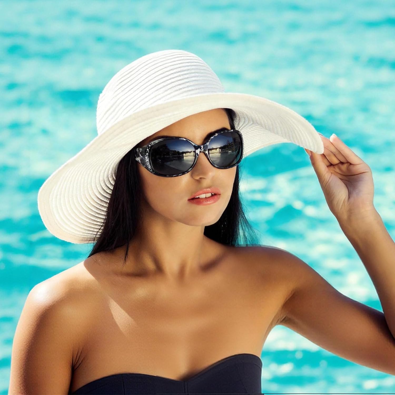  Women's Polarized Fit Over Sunglasses with Rhinestone thumbnail