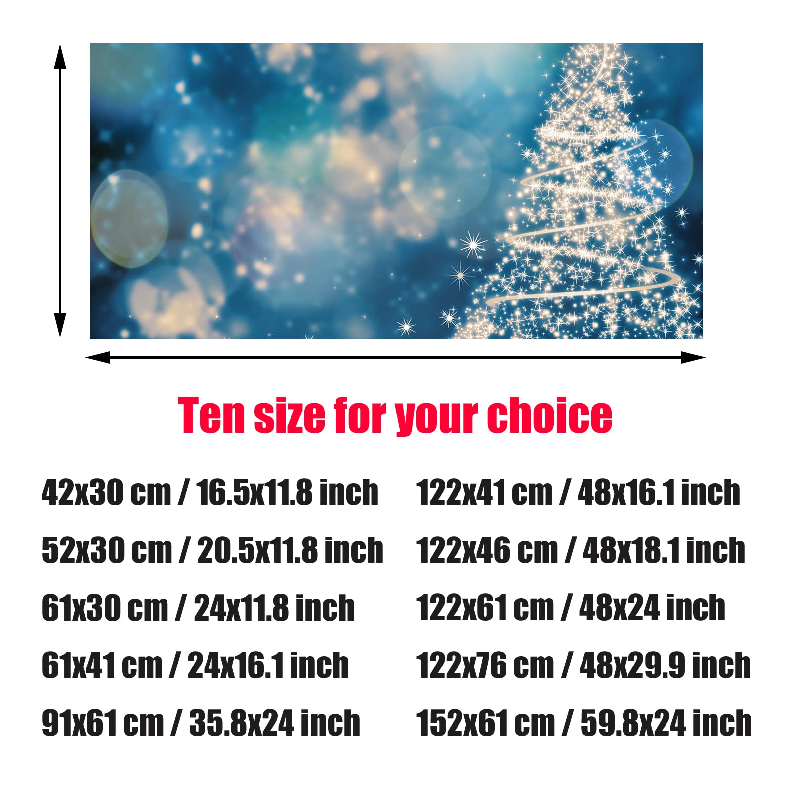 BAHULA Adesivo di sfondo per acquario di Natale, sfondo per acquario, sfondo per acquari, in PVC, adesivo per albero di Natale, sfondo per poster e decorazioni in carta, 122 x 76 cm