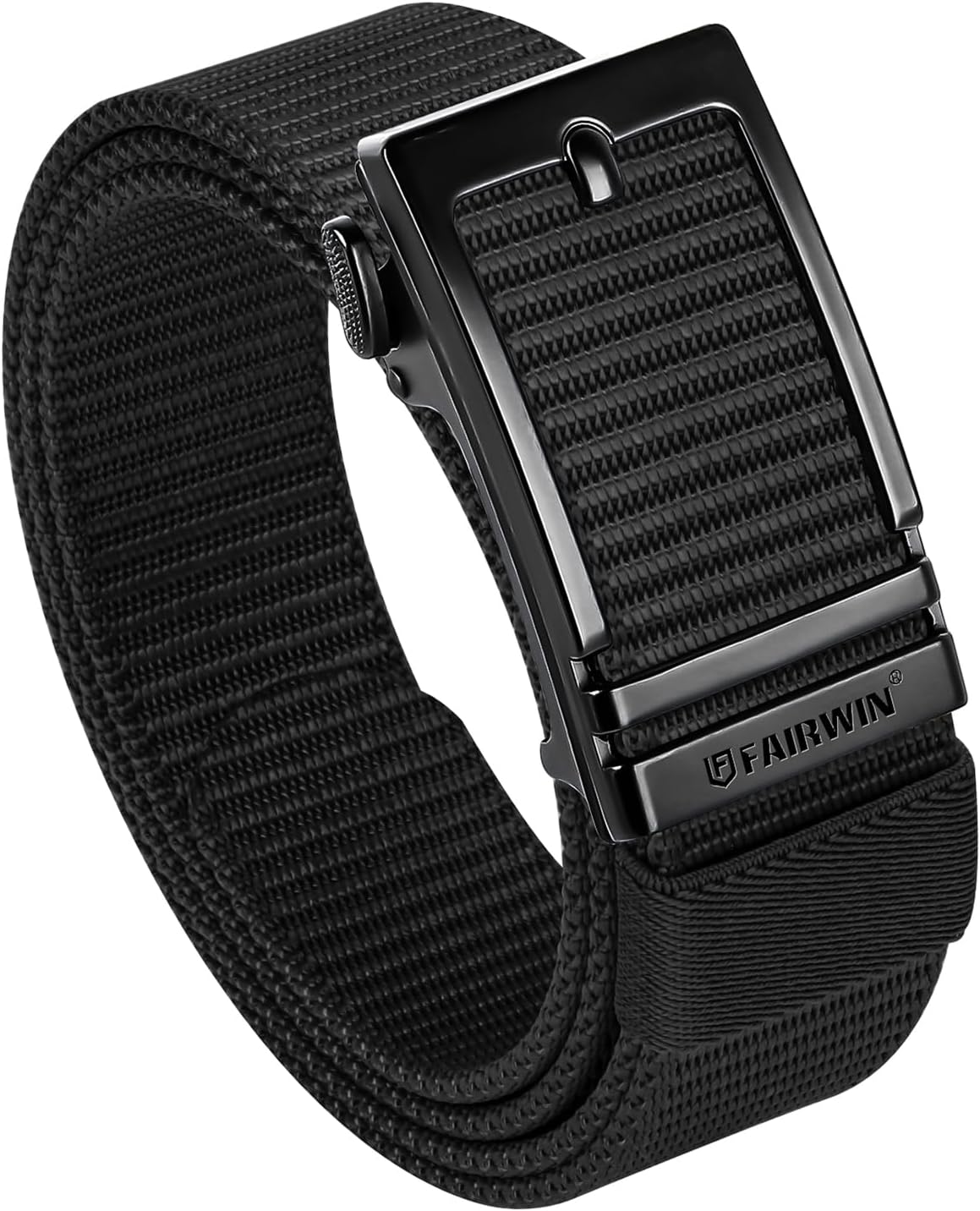 Men's Ratchet Belt - Nylon Web Work Belt with Automatic Buckle, Adjustable for Jeans, Pants, Golf, and Everyday Use