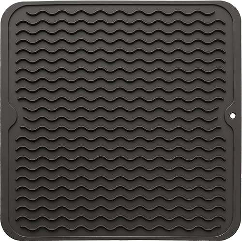 Miniatura 231 de Tapete de silicona para secado de platos para múltiples usos, fácil de limpiar, ecológico, resistente al calor, tapete de silicona para encimera