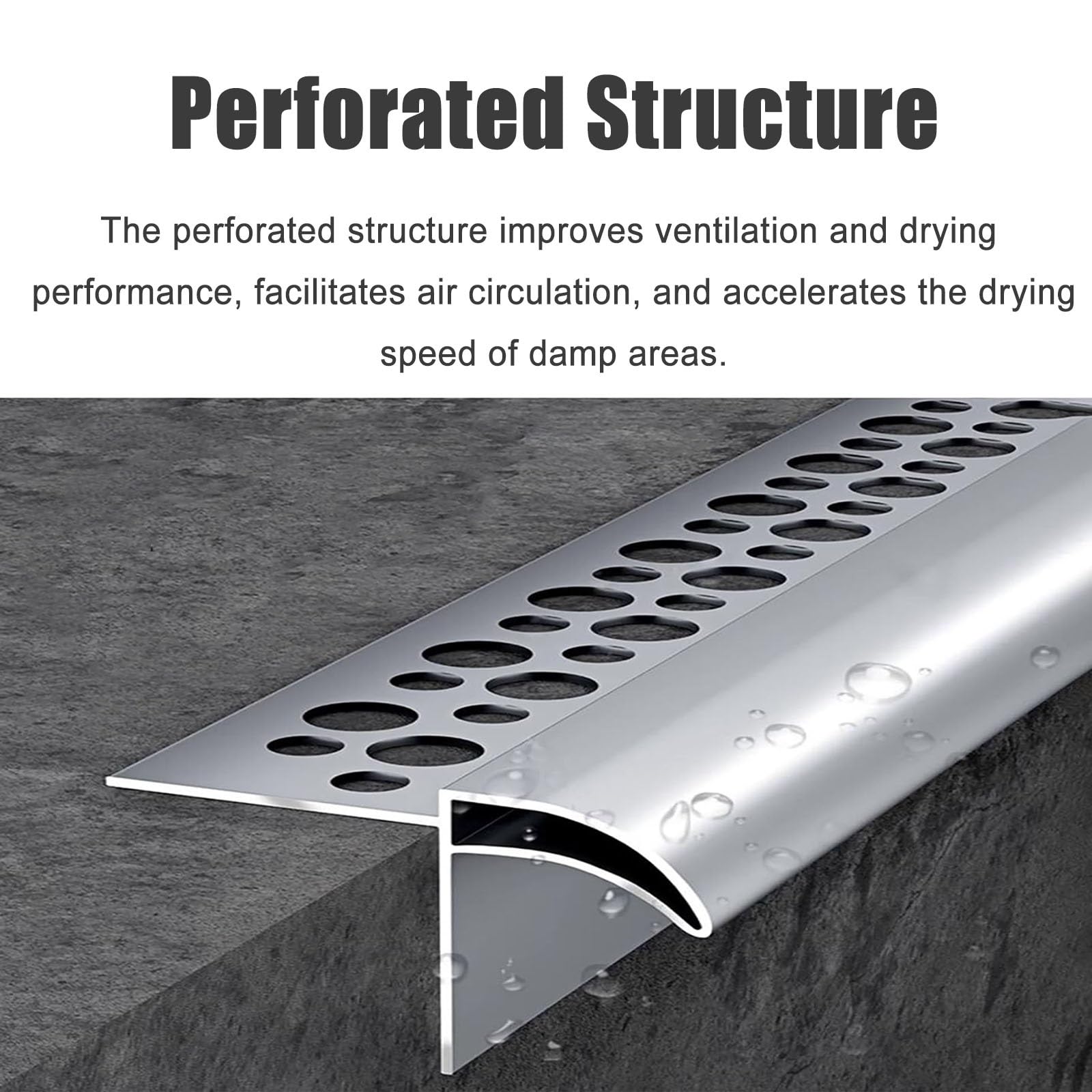 vierteaguas muro exterior 50 180 CM de longitud Tira deflectora de línea de goteo para aleros, moldura desviadora de lluvia cortable de 80 mm de ancho(10 PCS,L 70 CM)