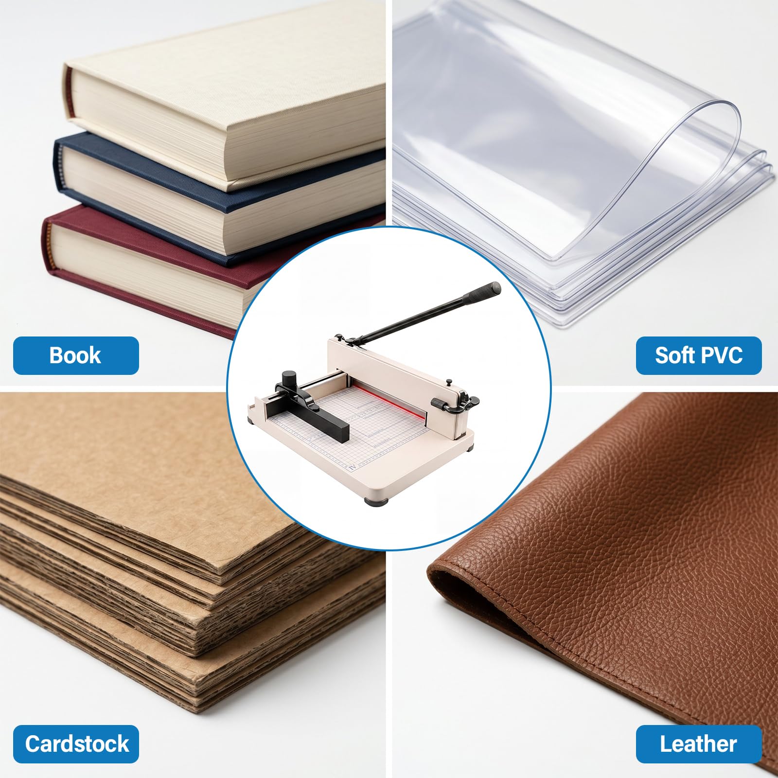 Calowy gilotynowy papier, profesjonalny przemysłowy papier o dużej wytrzymałości A4 | Frez z metalową podstawą, pojemność 400 arkuszy, scrapbooking metalowa podstawa trymer maszyna do biura, kserokopii, drukarni