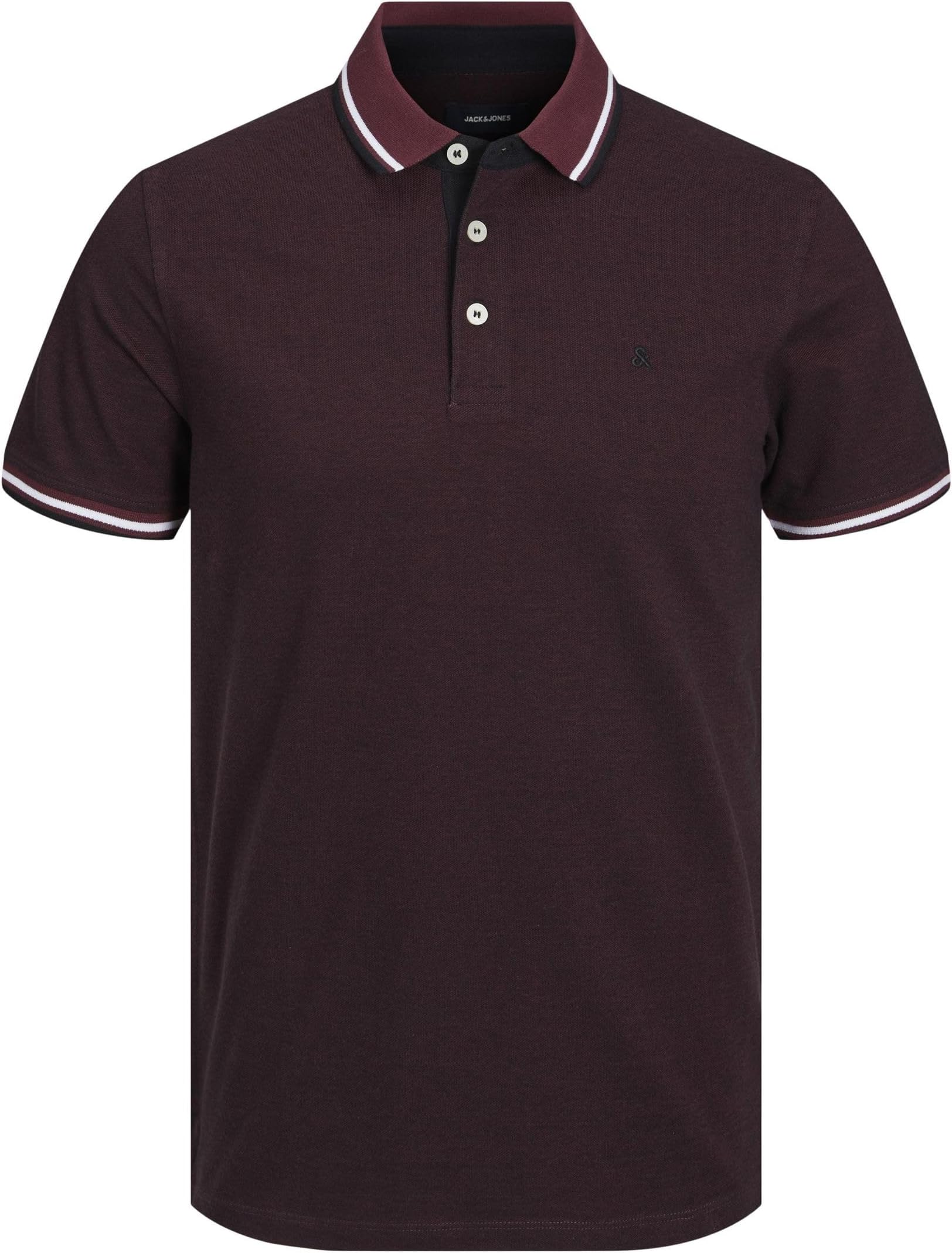 Mens Jjepaulos Polo Ss Noos Shirt , Color: Port Royale/Detail:play 1/Slim Fit, Size: S