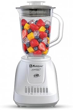 Koblenz LKM-5510 PB Countertop, 42 oz Plastic Jar, 500W Motor, 10 Speed + 2 Pulse, Stainless Steel Blades, Metal Coupling, Smoothie Blender, Blender for Kitchen, White