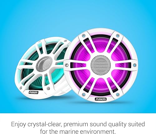 Miniatura 3 de Fusion Signature Series 3i - Altavoces marinos coaxiales CRGBW de 7.7 pulgadas y 280 vatios (par), color blanco