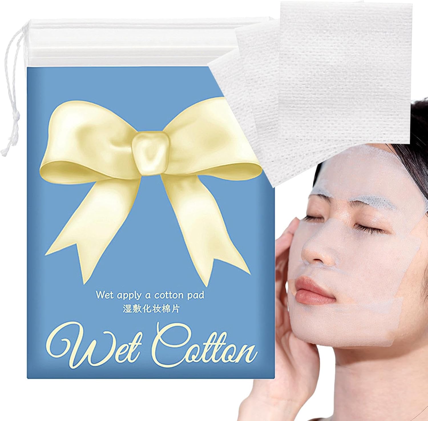 Amazon.co.jp 顔用フェイシャルコットン のびる化粧品落としパッド 200枚セット クレンジング、保湿、糸くずの出ない 目