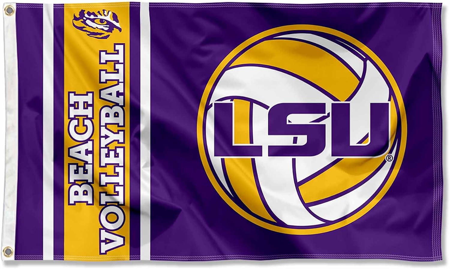 Louisiana State LSU Tigers Beach Volleyball 3x5 Grommet Flag