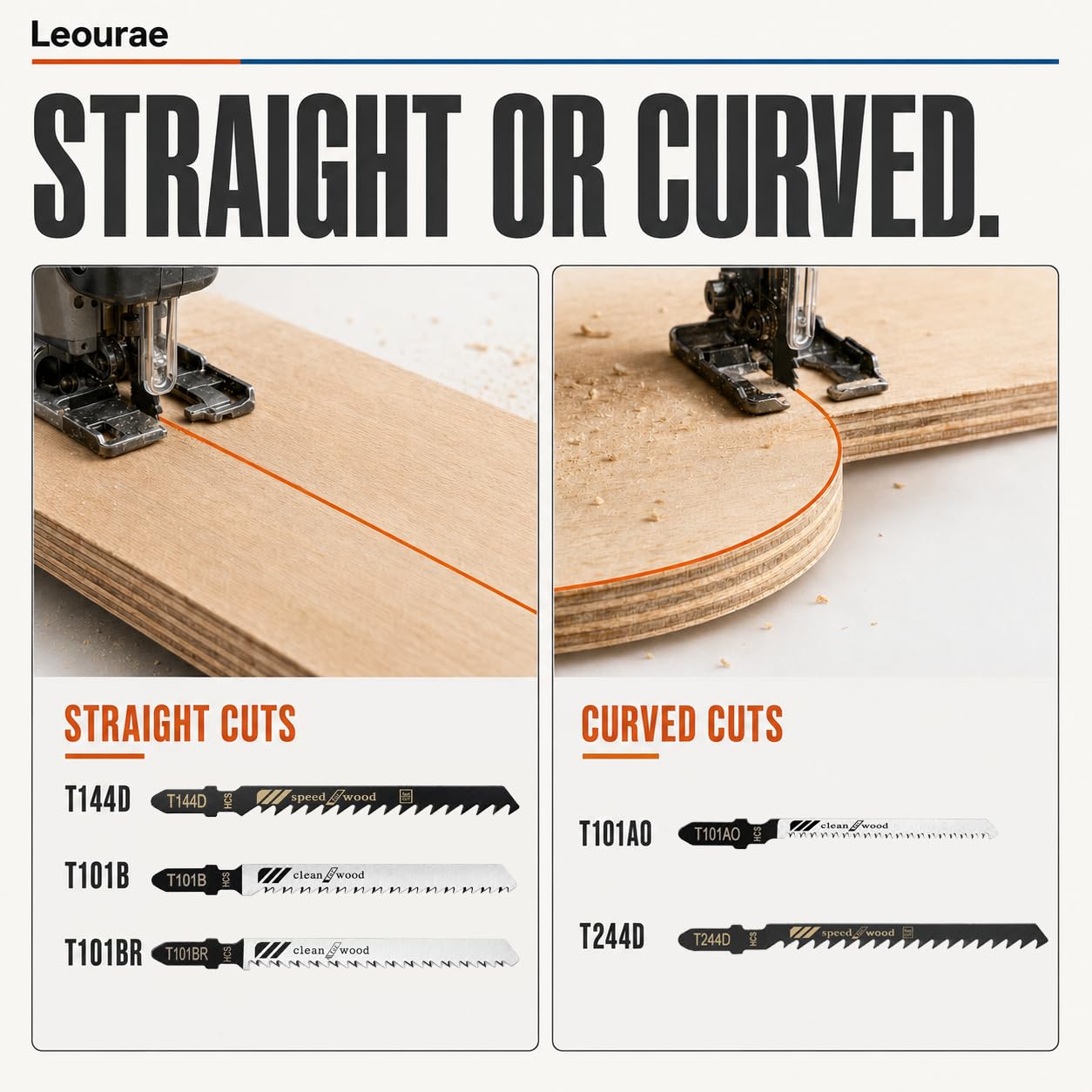 54 Piece Jigsaw Blades Set - Wood, Metal, Plastic -5 54 Piece Jigsaw Blades Set - Wood, Metal, Plastic -5
