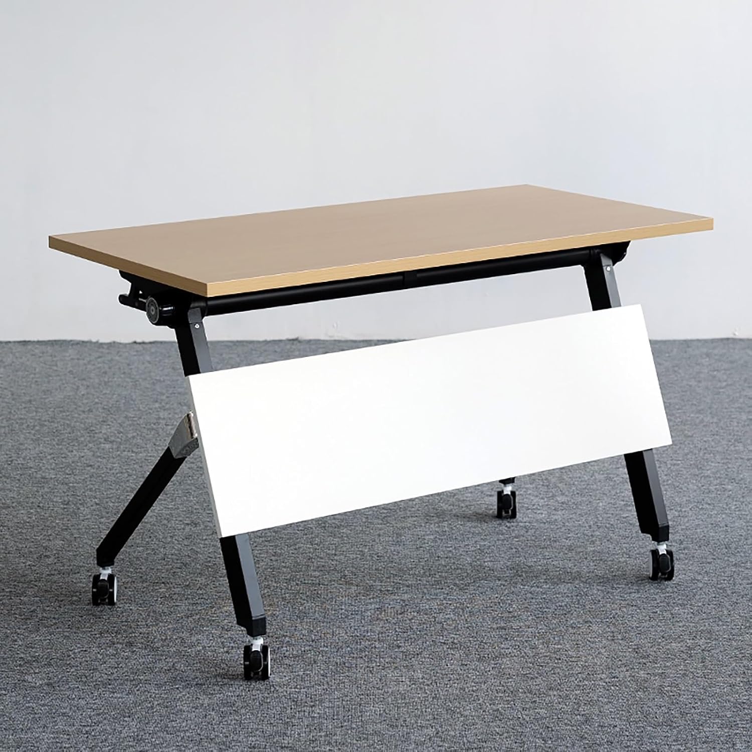 Folding Conference Table,Foldable Meeting Tables,Training Seminar Table with Caster Wheels,for Office,Conference Rooms,Training Rooms(120 * 75 * 50cm/47 * 29 * 16in)