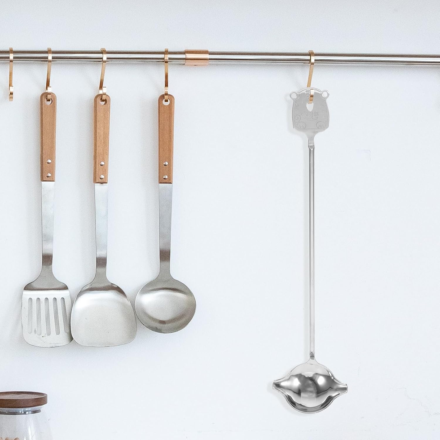 Stainless Steel Ladle with Spout, Long Handle Gravy Sauce Spoon