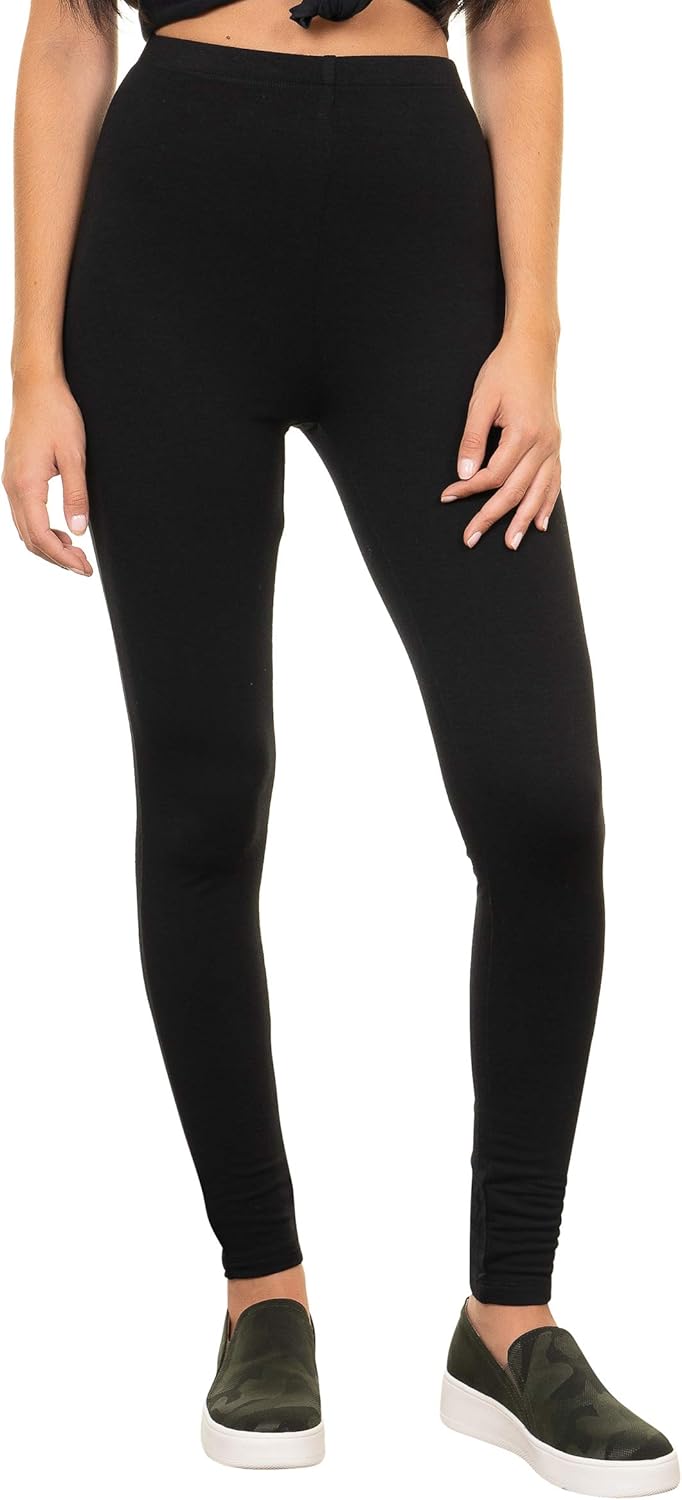 Entice Women's Soft Knit Leggings Black