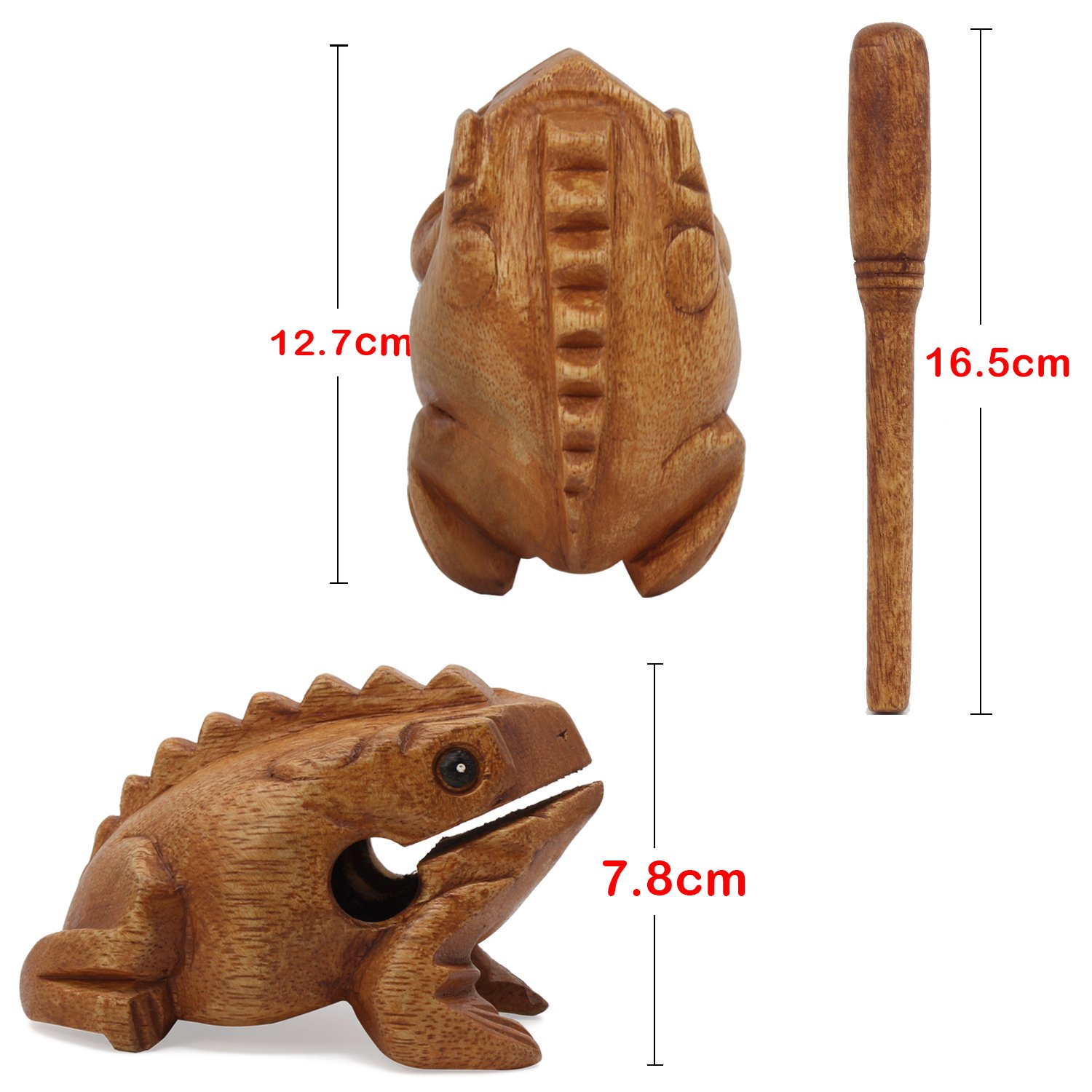 Güiro A Rana In Legno - Strumento Musicale A Percussione 12 Cm, Suono Naturale - Foto 13