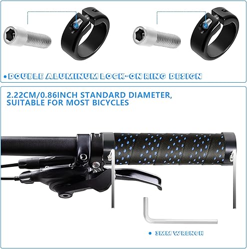 Miniatura 4 de BUCKLOS Empuñaduras de manillar de bicicleta con doble bloqueo en la barra de mango de bicicleta para MTB Bike Soft Antideslizante Agarre de mano