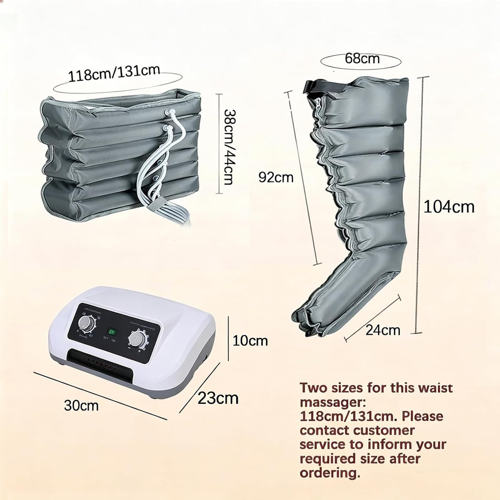 Presoterapia Piernas y Abdomen Brazo, Masajeador de Piernas Compresion de Aire