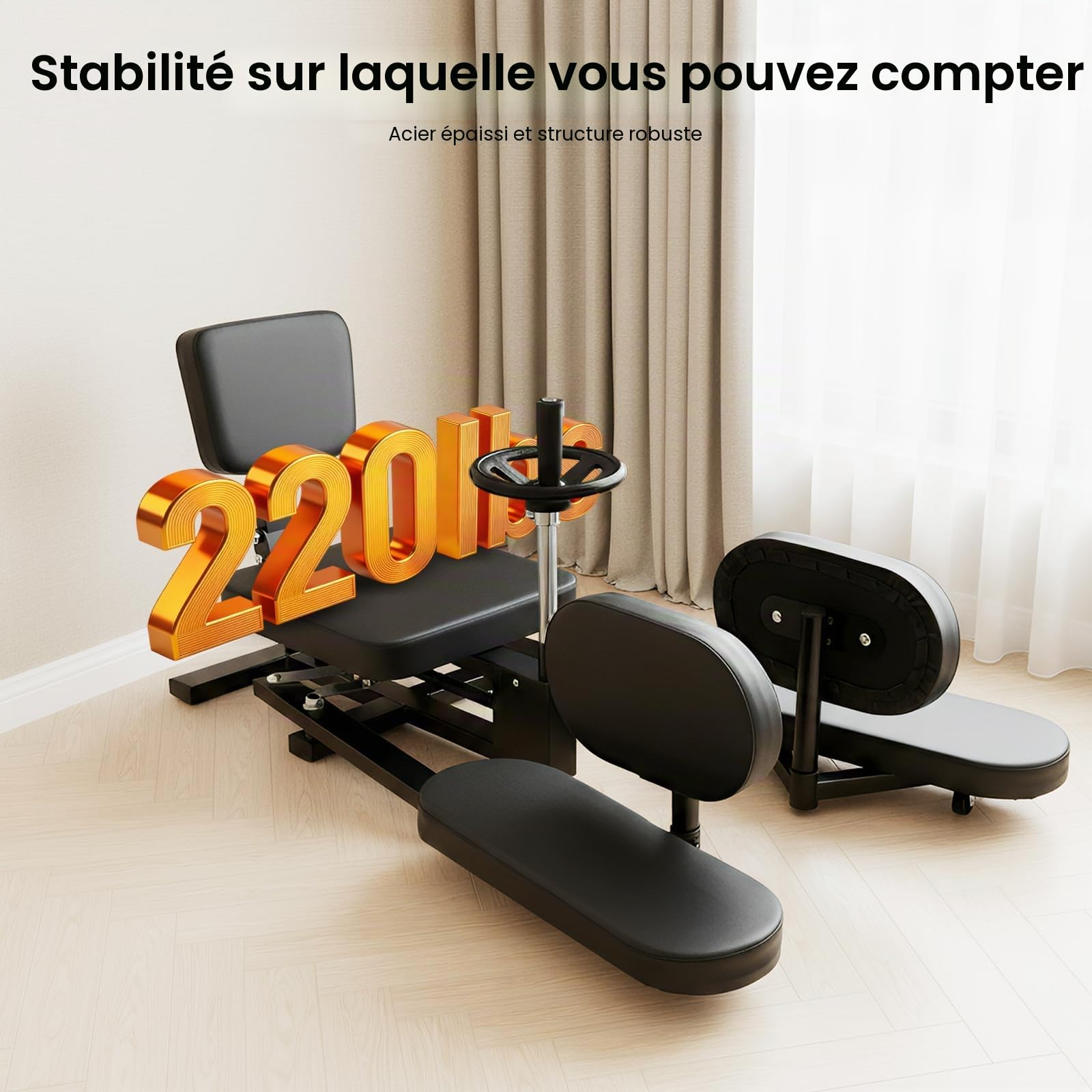 Appareil d'étirement des jambes - Machine à étirer les jambes - Écarteur de jambe - Écarteur de jambe - Écarteur de jambe - Entraînement des jambes - Entraînement de fitness - Flexibilité