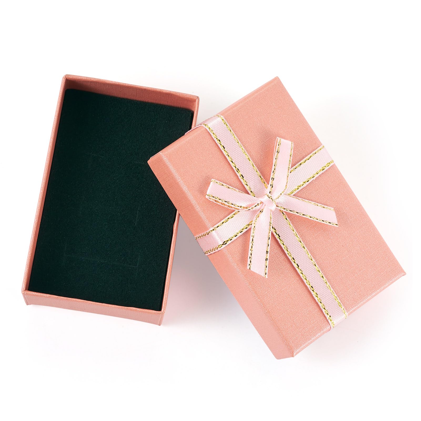 Boîtes à bijoux en carton saumon Sparkeads pour colliers, bagues et bracelets - 12 pièces