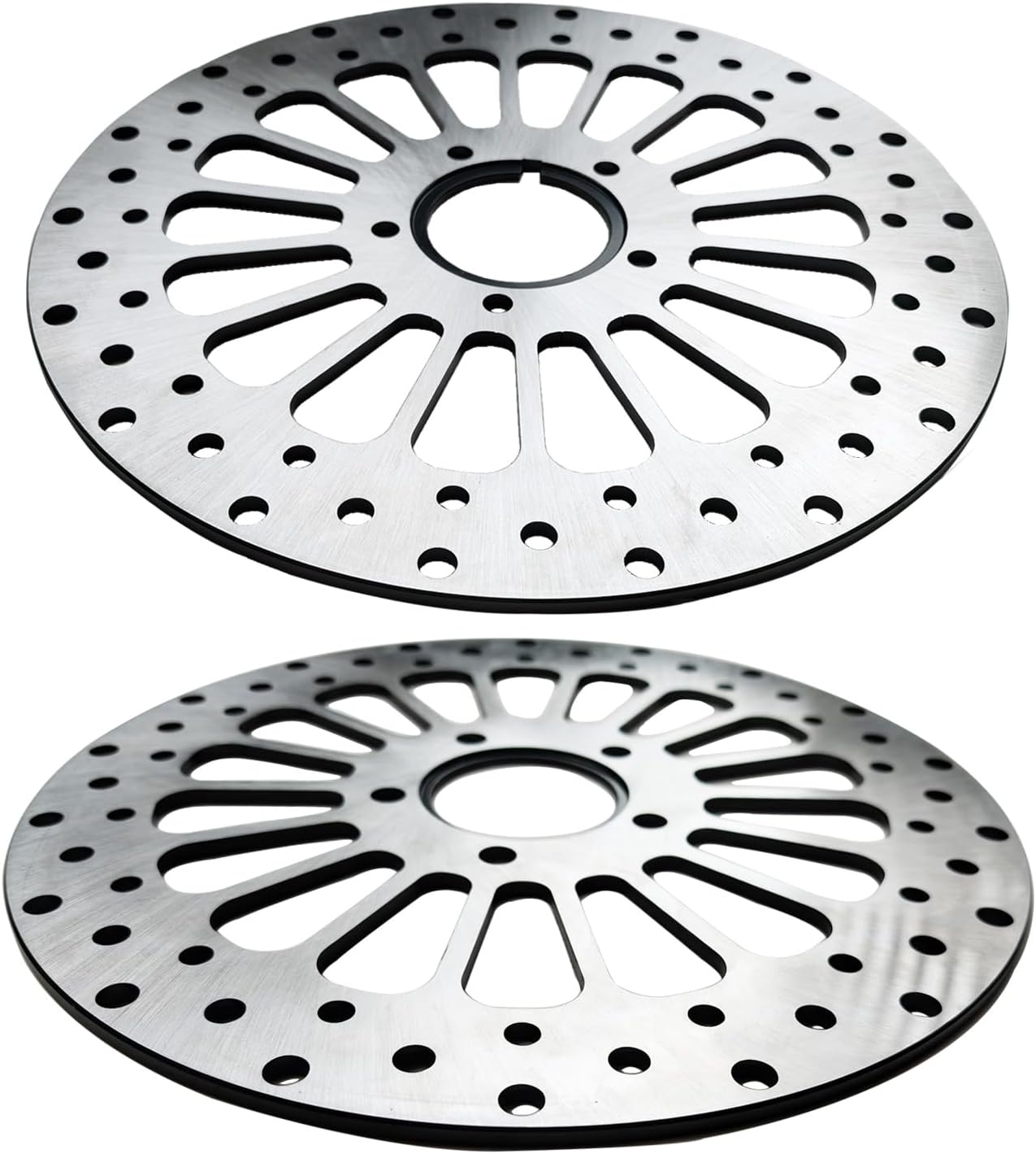 11.5" Front & Rear Brake Rotors Discs Compatible with Harley Sportster Touring Dyna Early Super Glide Softail Motorcycle Brake Rotor Superior Heat Dissipation Brake Discs