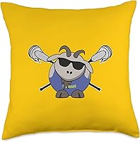 Vista 5 de Funny Goat Lacrosse Merch Funny Goat Lacrosse - Almohada de lacrosse, 16 x 16 pulgadas, multicolor