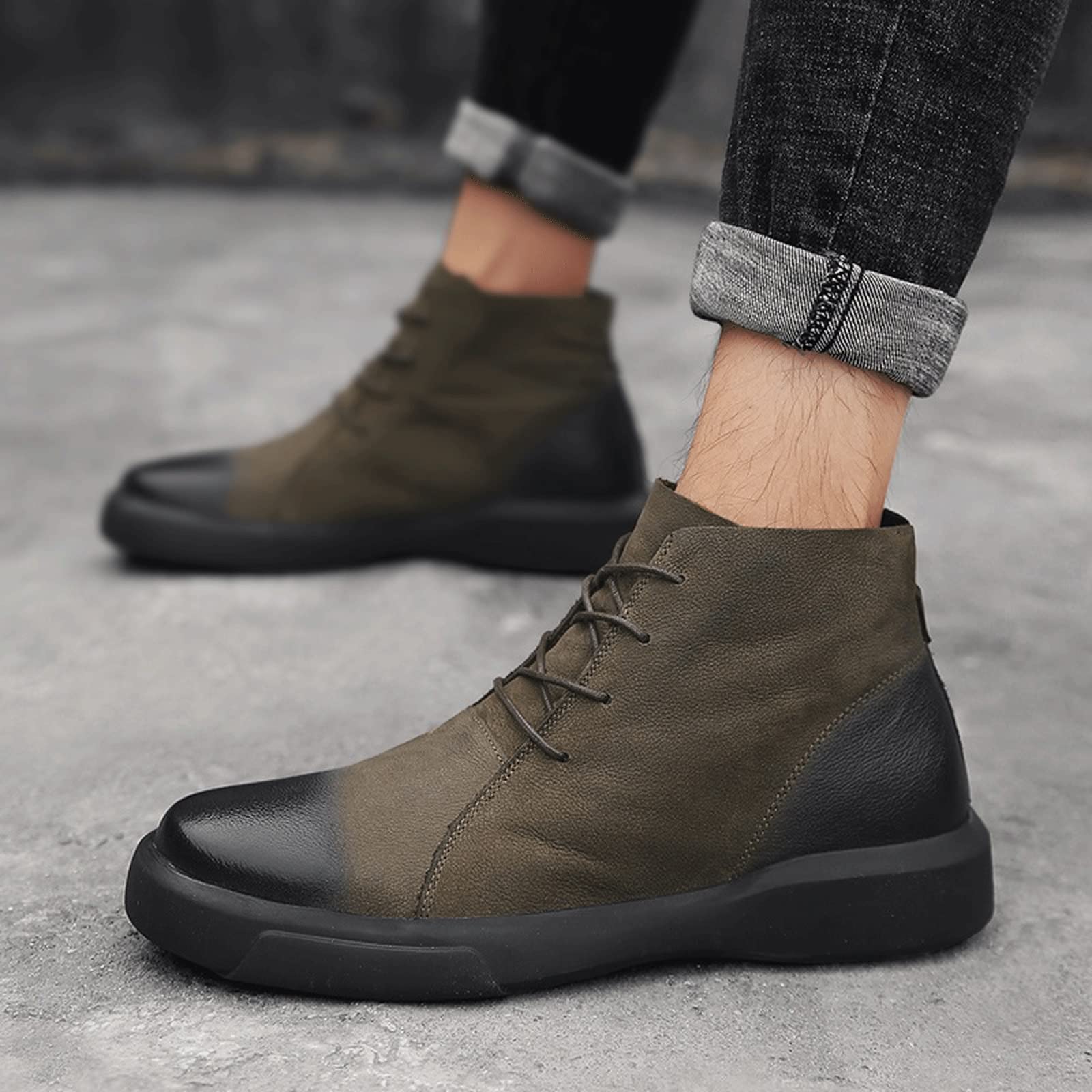 Męskie buty oksfordzkie męskie buty zimowe z futrem skórzane buty na co dzień męskie ciepłe śniegowce męskie gumowe stopki do kostki