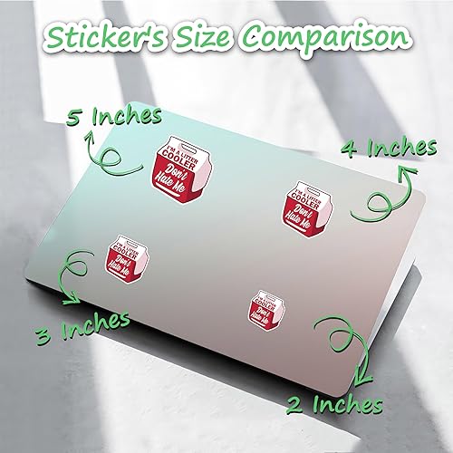 Miniatura 5 de 314PI Calcomanías de vinilo troqueladas con texto en inglés Don't Hate Me Water Assistant, 3 unidades, calcomanías de enfriamiento, calcomanías más