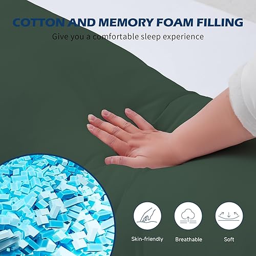 Vista 5 de DOWNCOOL Inserto de Almohada Corporal de Espuma Viscoelástica con Funda de Fibra - Almohadas Corporales Grandes de Cuerpo Completo para Adultos