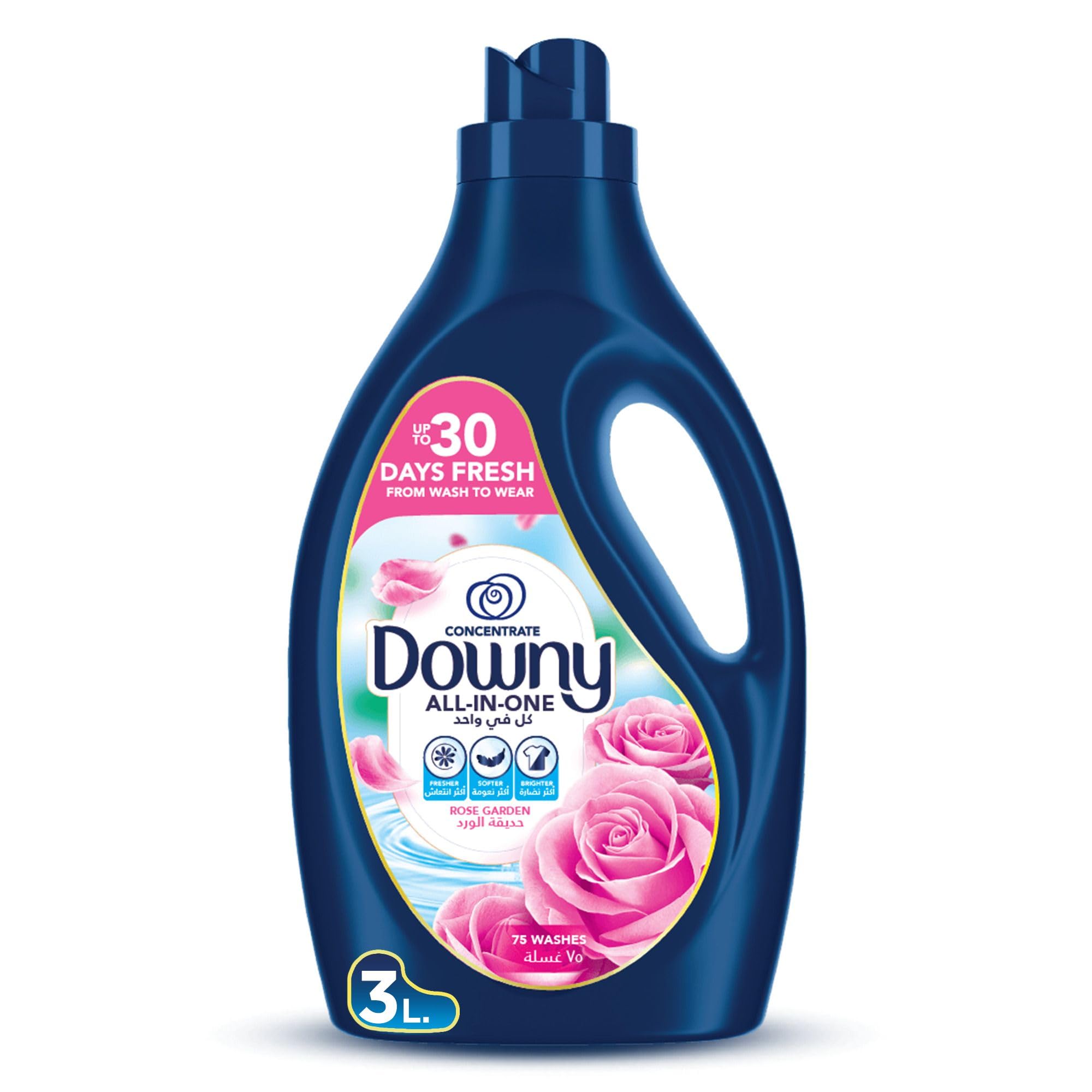Downy Rose Garden 3L, Fabric Softener, All-in-One Concentrate