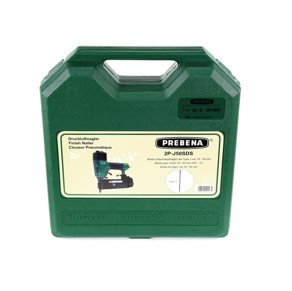 Prebena 2P-J50SDS gwoździarka pneumatyczna 5 – 7 bar do gwoździ