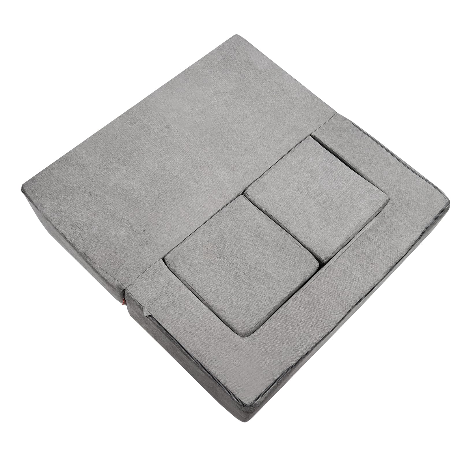 VEVOR Divano Modulare per Bambini 4 Pezzi, Divano Componibile per Bambini con Fodera Rimovibile, Sedia Schiuma Fai da Te, Mobili Creativi per Sala Giochi per Bambini Piccoli che Leggono, Grigio Scuro