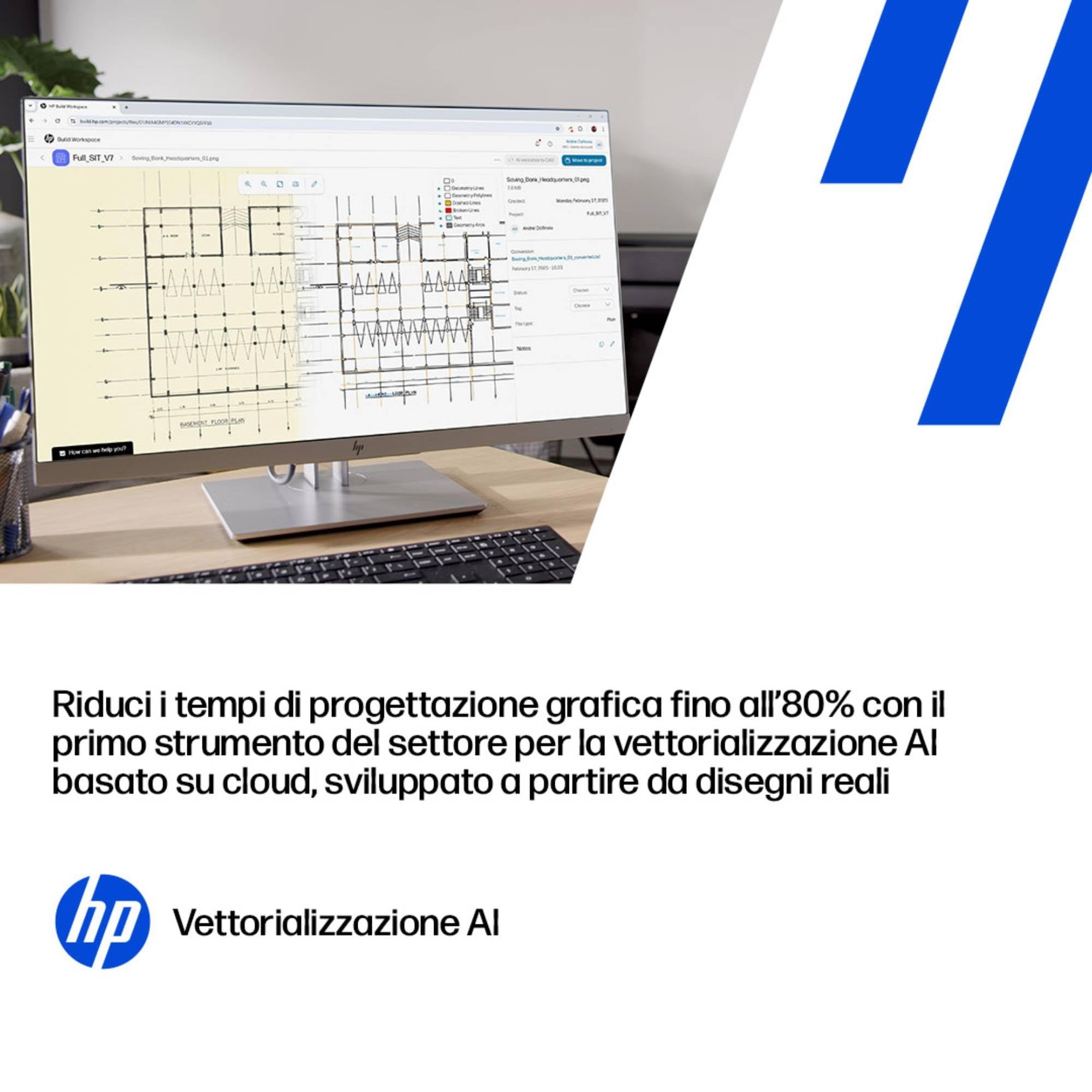 HP DesignJet T870, 61 cm (AM0X9A), Stampante grande formato, Plotter, Multi-formato A4–A1/D, Fino a 120 stampe A1/ora, Wi-Fi, Ethernet, USB, Flex Tech, garanzia 2 anni, Click, nero