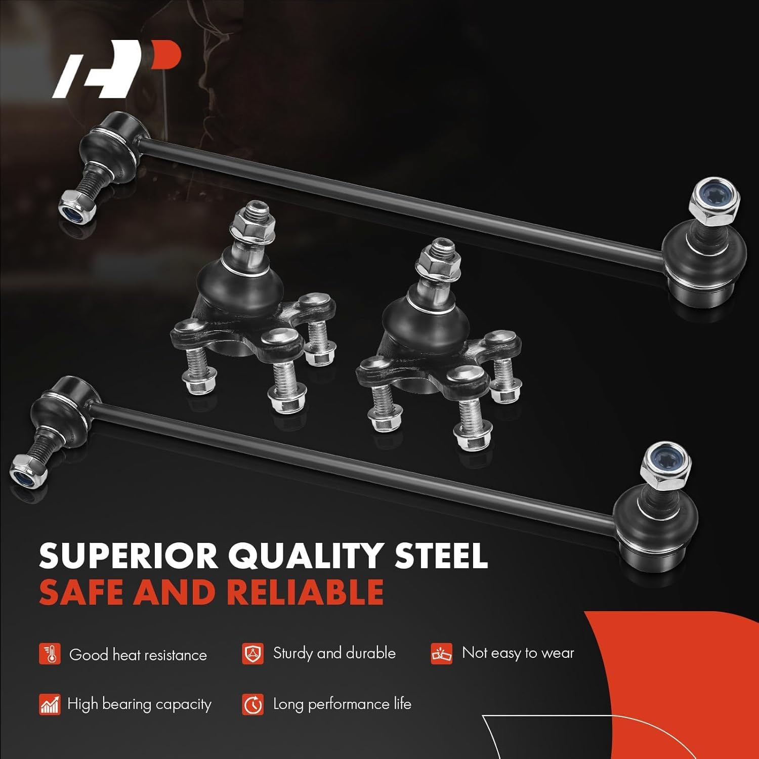 A-Premium 8Pcs Front Suepnsion Kit, Sway Bar Link, Lower Ball Joint, Inner Outer Tie Rod End, Compatible with Volkswagen Jetta 08-18, Golf 10-14, Eos 07-16, GTI 06-14, Rabbit 06-09, R32 08, Audi A3
