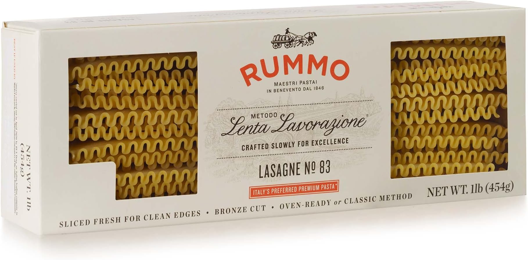Rummo, Pasta Lasagne Wavy, 16 Ounce