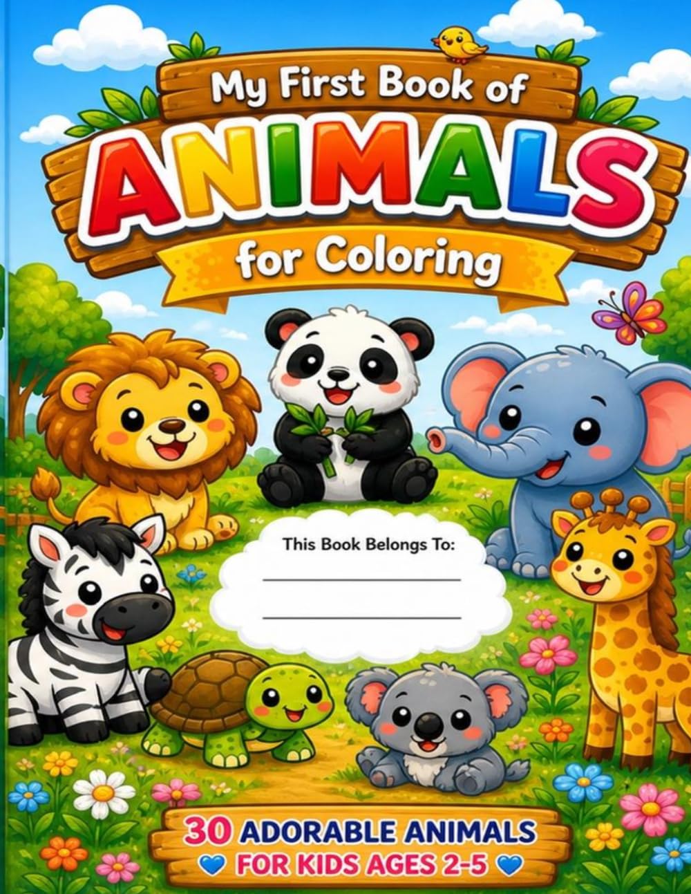 My First Book of Animals for coloring