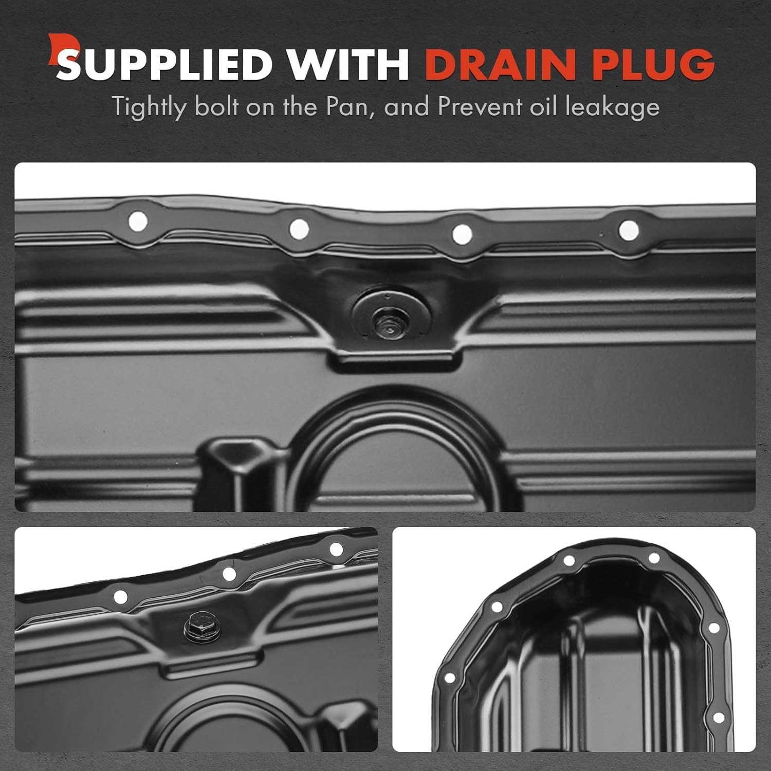 A-Premium Lower Engine Oil Pan Sump with Drain Plug Compatible with Lexus GS F 2016-2017 5.0L, GS460 2008-2011 4.6L, IS F 2009-2014 5.0L, LS460 2007-2017 4.6L, RC F 2015-2017 5.0L