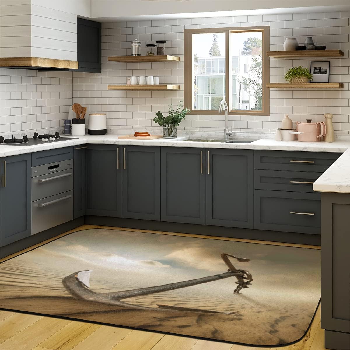 5 x 7 Anchor in The Desert Super Soft Area Rug for Kids Baby Nursery, Nursery Children Kids Girls Room Home Decorative, Non-Slip Non-Shedding Print Floor Carpet