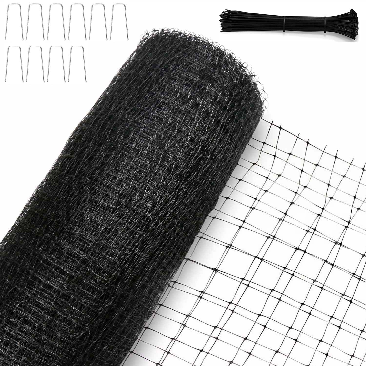 KLEWEE Bird Netting, 7.5 x 25 FT Heavy Plastic Duty Garden Netting to Protect Fruit Trees, Plants and Vegetables Against Birds, Deer, Squirrels and Other Animals-image-41