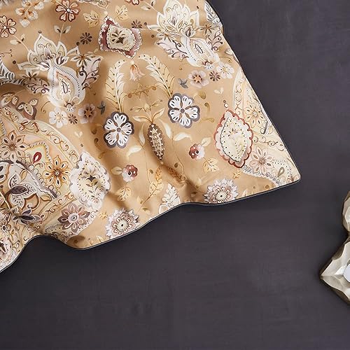 Miniatura 2 de Cupocupa - Juego de funda de edredón y de almohada tamaño Queen, con estampado floral bohemio para cama de tamaño Queen, ropa de cama suave estilo