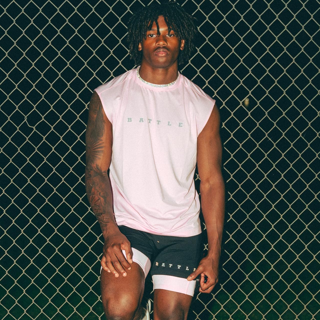 Battle Sports Oversized Fly Sleeveless Performance T-Shirt, 4-Way Stretch, Quick-Drying