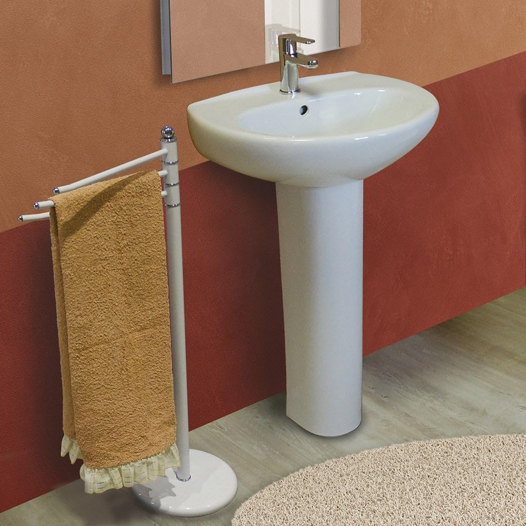 Lavabo in ceramica bianco monoforo 55x44,5 cm - Magic