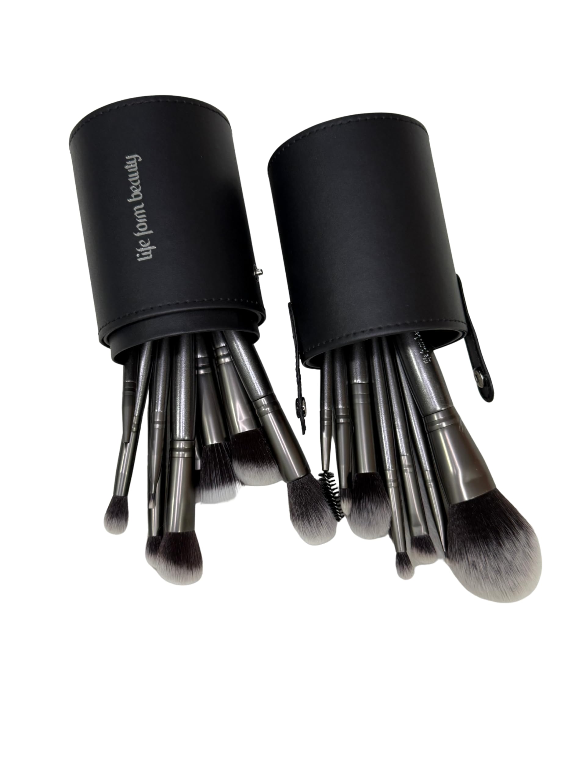 Kit di pennelli da trucco professionali con setole sintetiche morbide + custodia