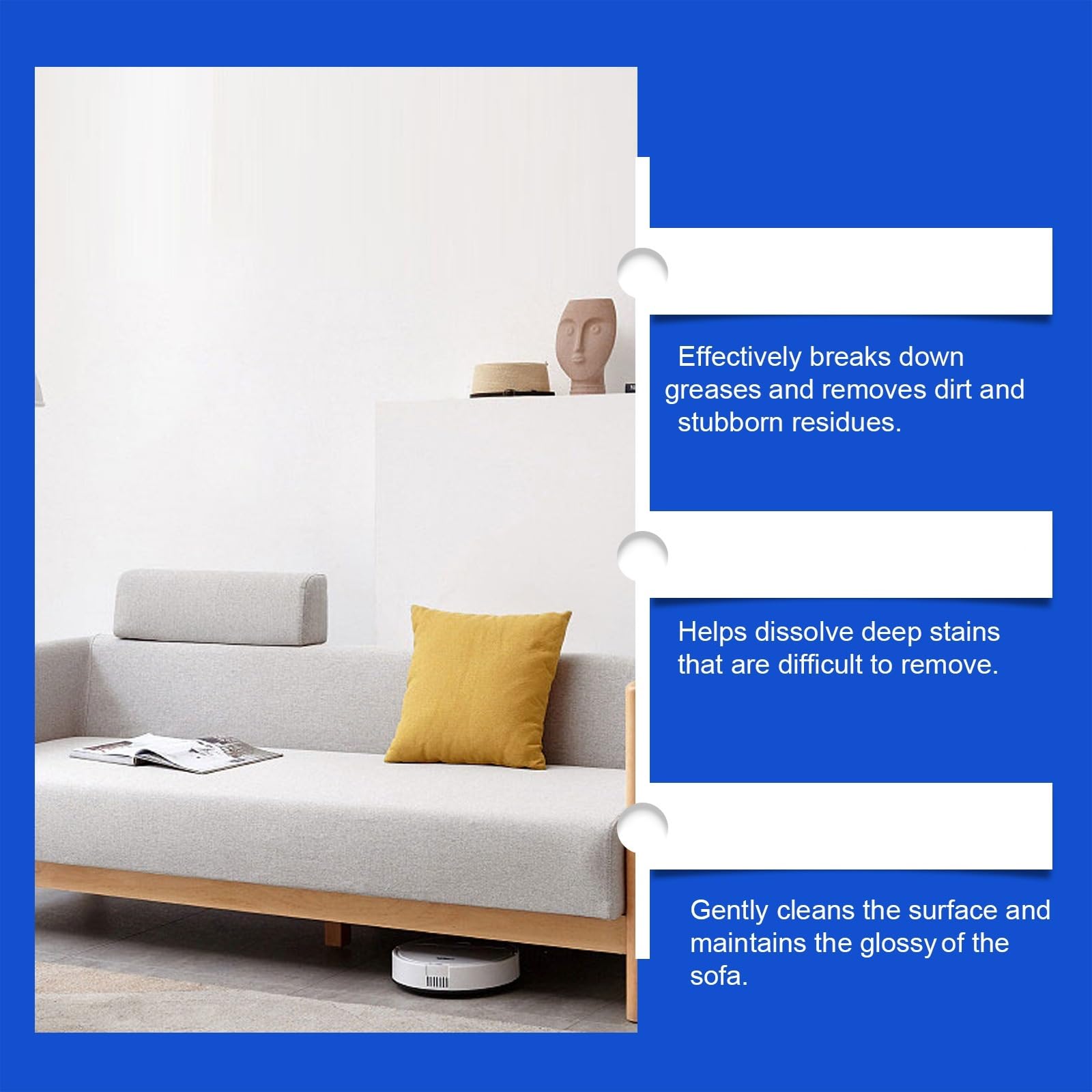 Leistungsstarker Schaumreiniger für Sofas Textilien, vielseitiges Trockenreinigungsspray, schnelltrocknend, ohne Abspülen, ideal tägliche Reinigung von Sofas, Teppichen, Matratzen, Autositzen (PCS6)