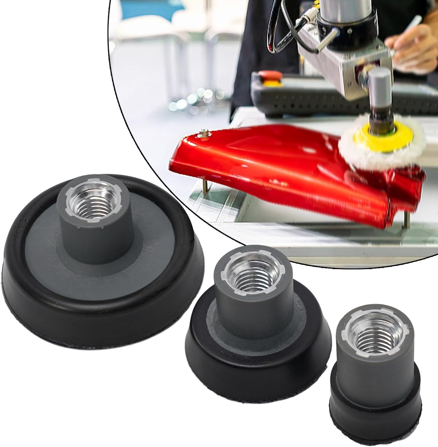 3PCS Sanding Polishing Pad Holder Sponge for M14 Thread, Advanced Integrated Injection Moulding Technology