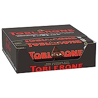 Vista 11 de TOBLERONE Dark Chocolate Bar with Honey and Almond Nougat, Bulk Chocolate, 20 - 3.52 oz Bars