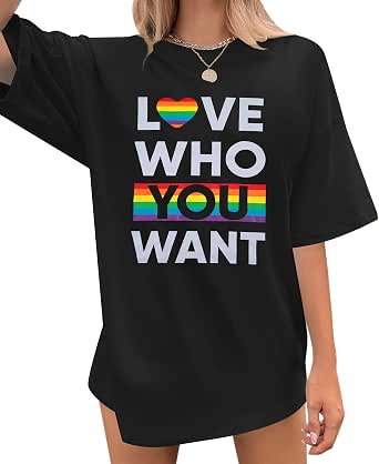 Pride T-Shirt For Women - LGBT Rainbow Rights Graphic Tee, LGBTQ Equality Blouse, 60/40 Cotton Poly Blend - View #3