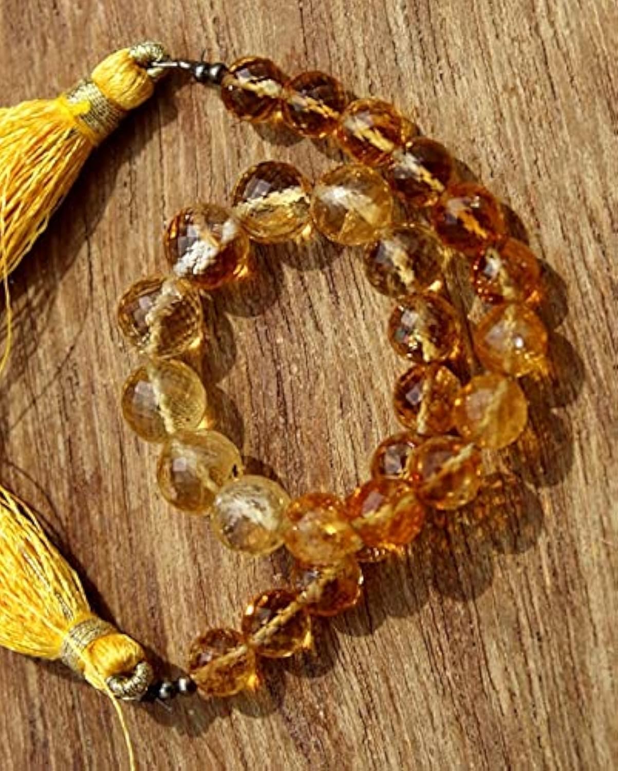 Citrine naturelle terne ? Choisissez les perles rondes facettées LKBEADS 7-9 mm éclatantes
