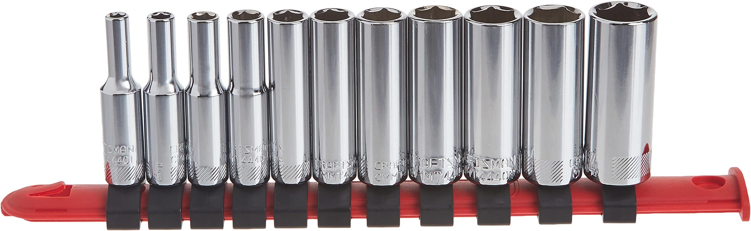 CRAFTSMAN Socket Set, Metric, 1/4" Drive, 6 Pt., 11Piece (CMMT12051)