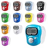 Amble 12 Pack Electronic Finger Counter, 5 Digit LCD Electronic Digital Display, Hand Tally Clicker Counter, Digital Handheld Tally Counter, Counting for Golf, Goods Counting, Lap, Knitting