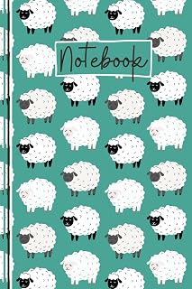 Sheep Notebook: Cute Sheep Lined Journal, The Perfect Novelty Sheep Gift for Anyone Who Loves Sheep, Lambs & Farm Animals – Teal
