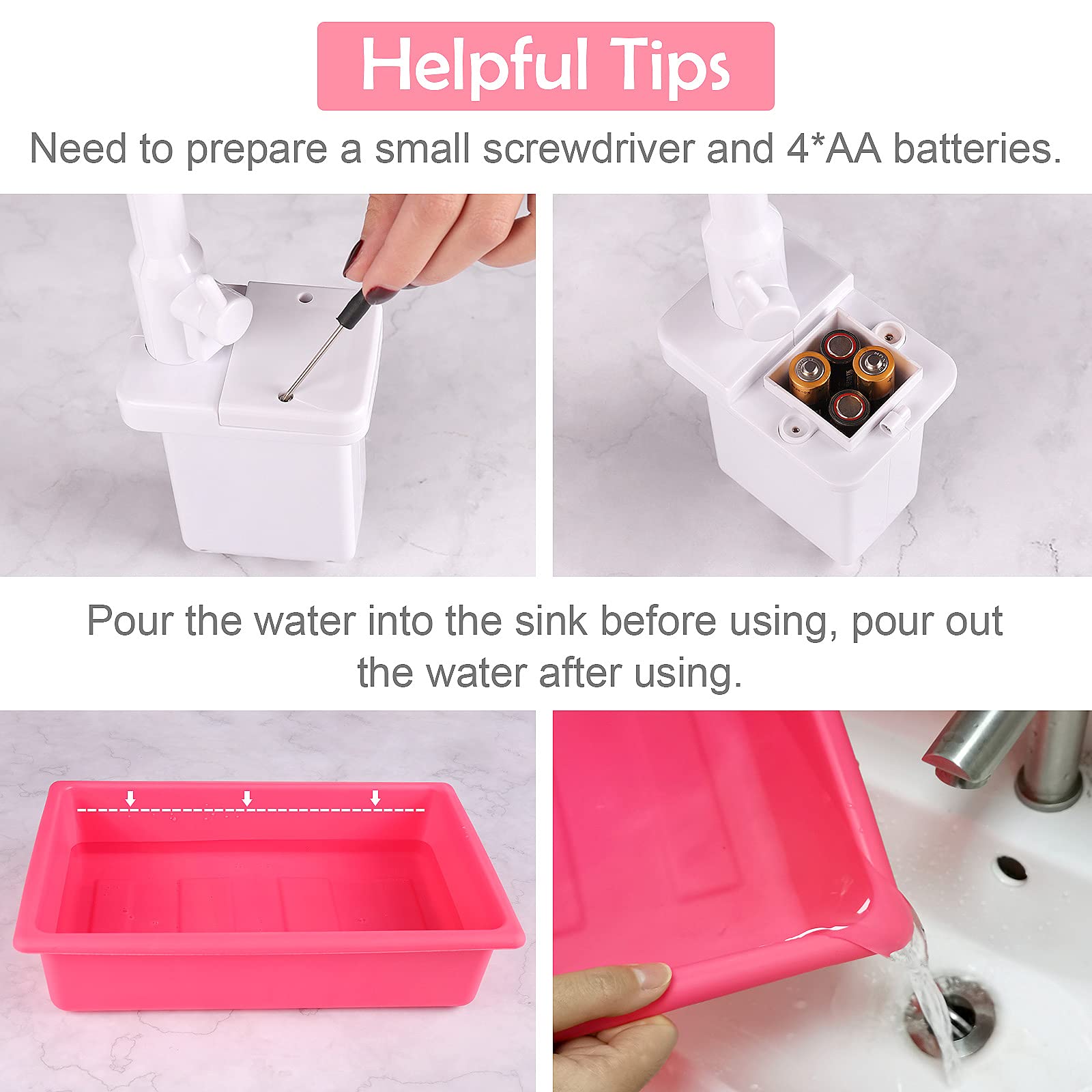 Diealles Shine Juguetes de Cocina, Juguetes para Fregadero de Cocina Lavaplatos Eléctrico Playhouse, con Canal, lavaplatos, Fregadero, Juegos de rol para niños, Regalo de imitación para niños (Rosa)